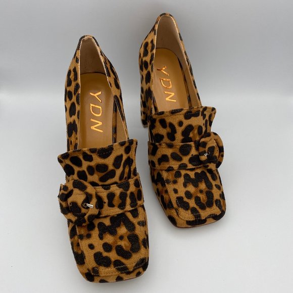 YDN Shoes - ❤️Sold❤️Chunky Leopard High Heel Square Toe Size 8